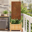 Have privatliv skærm Fretwork Rusten 50 x 140 cm Cortenstål