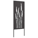 Have privatliv skærm Blomstret Sort 50 x 140 cm Koldvalset stål