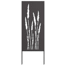 Have privatliv skærm Blomstret Sort 50 x 140 cm Koldvalset stål