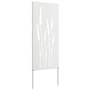 Have privatliv skærm Blomstret Hvid 50 x 140 cm Koldvalset stål