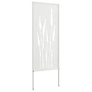 Have privatliv skærm Blomstret Hvid 50 x 140 cm Koldvalset stål
