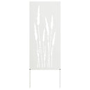 Have privatliv skærm Blomstret Hvid 50 x 140 cm Koldvalset stål