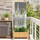 Have privatliv skærm Blomstret Sølv 50 x 140 cm Rustfrit stål