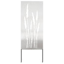 Have privatliv skærm Blomstret Sølv 50 x 140 cm Rustfrit stål