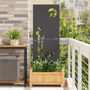 Have privatliv skærm Fretwork Sort 50 x 140 cm Koldvalset stål