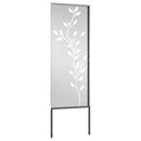 Have privatliv skærm Blomstret Sølv 50 x 140 cm Rustfrit stål