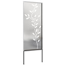 Have privatliv skærm Blomstret Sølv 50 x 140 cm Rustfrit stål