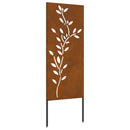 Have privatliv skærm Blomstret Rusten 50 x 140 cm Cortenstål