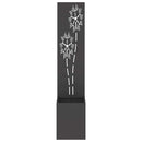 Have privatliv skærm Blomstret Sort 32 x 150 cm Koldvalset stål