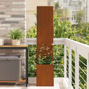 Have privatliv skærm Fretwork Rusten 32 x 150 cm Forvitret stål