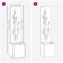 Have privatliv skærm Blomstret Hvid 32 x 150 cm Koldvalset stål