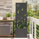 Have privatliv skærm Fretwork Sort 50 x 150 cm Koldvalset stål