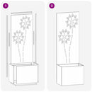 Have privatliv skærm Blomstret Hvid 50 x 150 cm Koldvalset stål