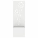 Have privatliv skærm Blomstret Hvid 50 x 150 cm Koldvalset stål