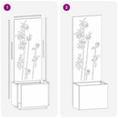 Have privatliv skærm Blomstret Hvid 50 x 150 cm Koldvalset stål