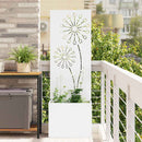 Have privatliv skærm Fretwork Hvid 50 x 150 cm Koldvalset stål