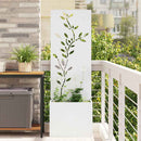 Have privatliv skærm Blomstret Hvid 50 x 150 cm Koldvalset stål