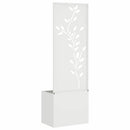 Have privatliv skærm Blomstret Hvid 50 x 150 cm Koldvalset stål