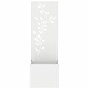 Have privatliv skærm Blomstret Hvid 50 x 150 cm Koldvalset stål