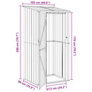 Haveskure Antracit 103 x 86 x 200 cm Metal
