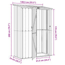 Haveskure Antracit 140,5 x 74 x 200 cm Metal