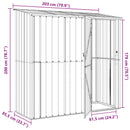 Haveskure Antracit 203 x 85,5 x 200 cm Metal