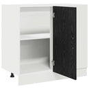 Køkken Hjørne Base Skab med dør Sort eg 86 x 46 x 81,5 cm