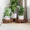 Planteholder 3 pcs Brun Mahogni Træ