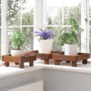 Planteholder 3 pcs Brun Mahogni Træ