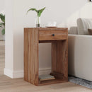 Sengebord med skuffe Brun 63 x 30 x 79 cm Massiv Mahogni