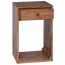 Sengebord med skuffe Brun 63 x 30 x 79 cm Massiv Mahogni
