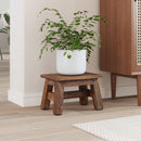 Taburet Naturfarvet 30 x 20 x 20 cm Mahogni Træ
