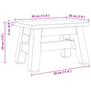 Taburet Naturfarvet 30 x 20 x 20 cm Mahogni Træ