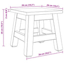 Taburet Naturfarvet 26 x 26 x 26 cm Mahogni Træ