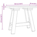 bænk Naturfarvet 50,5 x 25 x 47,5 cm Massivt mahognitræ