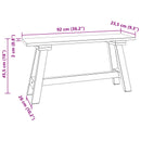 bænk Naturfarvet 92 x 23,5 x 45,5 cm Massivt mahognitræ