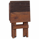 Taburet Naturfarvet 30 x 30 x 48 cm Massivt genbrugstræ