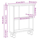 Hylder med hylde Brun 47 x 16 x 55 cm Massiv Mahogni
