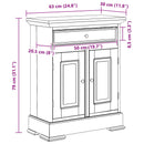 Opbevaringsskab 63 x 30 x 79 cm Massiv Mahogni