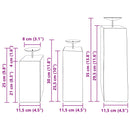 Lysestage 3 pcs Naturfarvet Massivt genbrugstræ