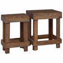 Planteholder 2 pcs Brun 70 x 11 x 27 cm Mahogni Træ