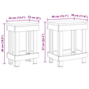 Planteholder 2 pcs Brun 70 x 11 x 27 cm Mahogni Træ