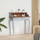 Skrivebord Brun og hvid 80 x 40 x 92 cm Massivt mahognitræ