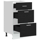 Køkken base kabinet Sort eg 40 x 46 x 81,5 cm Konstrueret træ