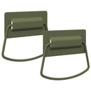 Skab Håndtag 2 pcs Oliven grøn 85 x 45 mm Metal