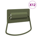 Skab Håndtag 12 pcs Oliven grøn 85 x 45 mm Metal