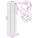 Persienner Hvid 55 x 250 cm 35 mm Massivt Paulownia Træ