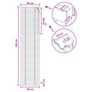 Persienner Hvid 60 x 250 cm 35 mm Massivt Paulownia Træ