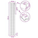 Persienner Mørk Brun 45 x 250 cm 35 mm Massivt Paulownia Træ