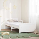 Sengestel med udvidelig madras Hvid 80 x 200 cm Massiv fyrretræ